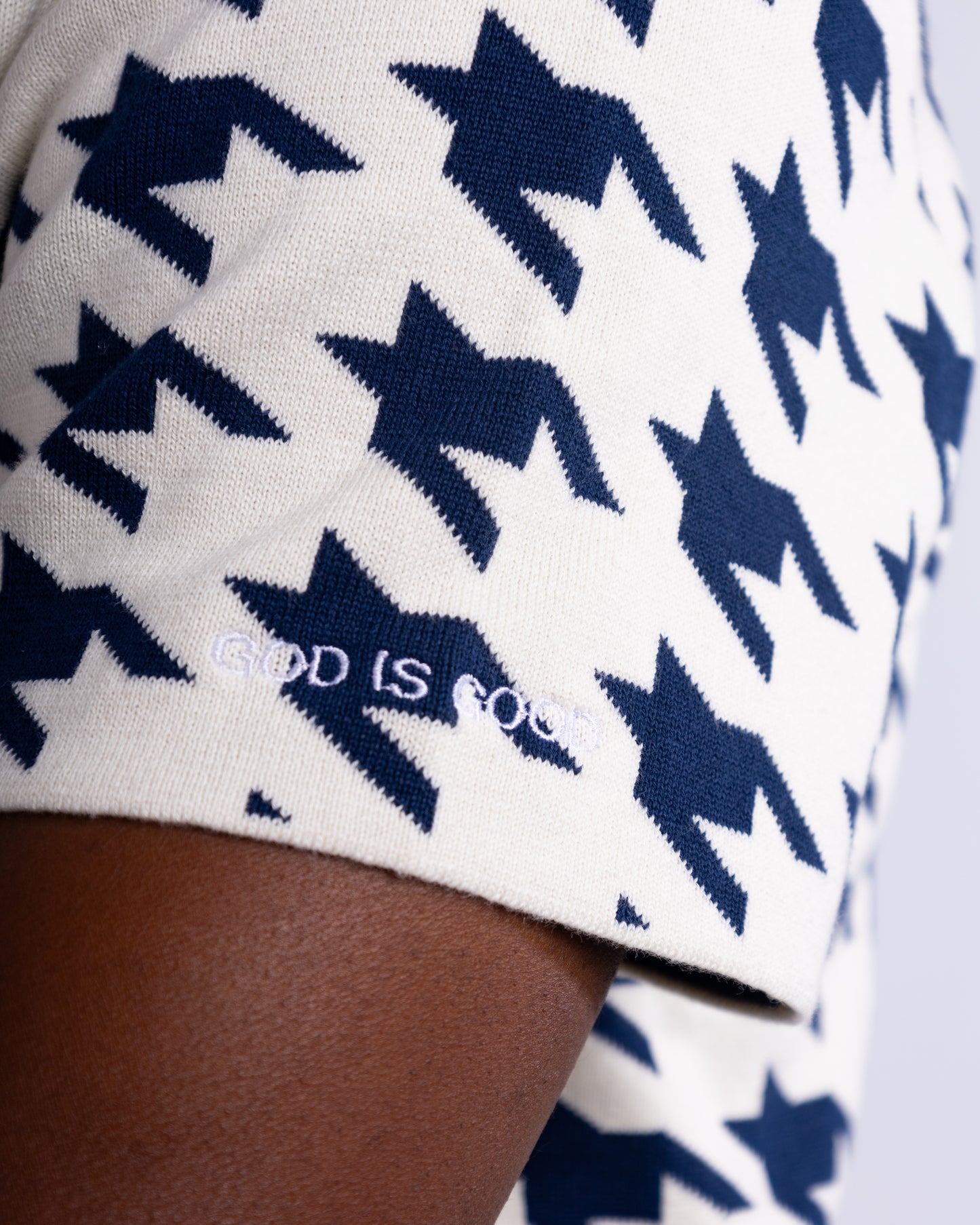 Pre-Order - Houndstooth Knitted Polo