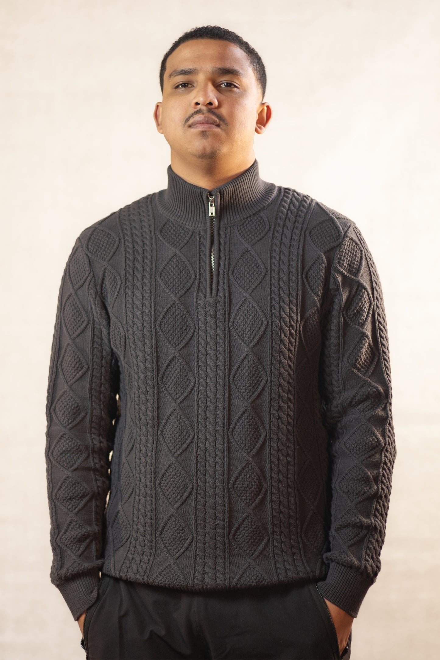 Quarter Zip Knit Sweater