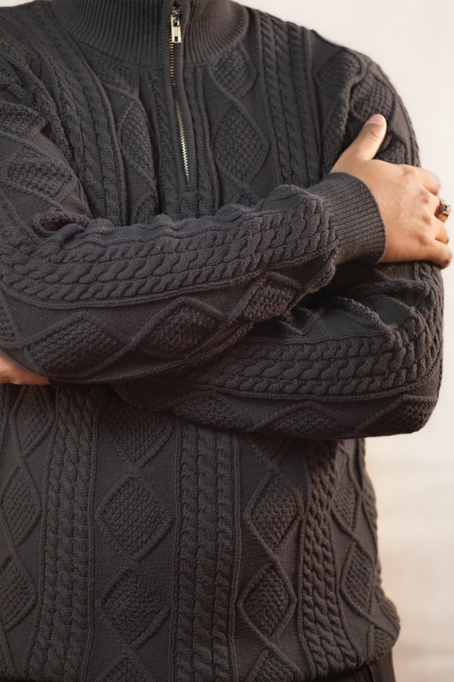 Quarter Zip Knit Sweater