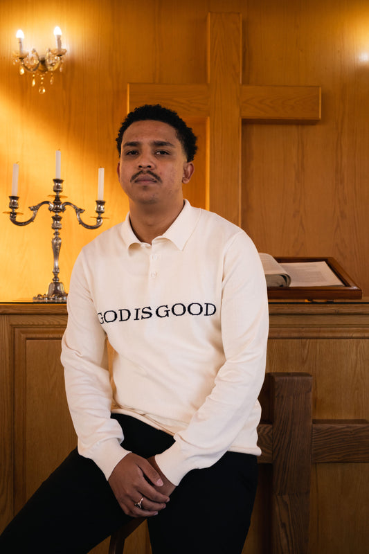 Long Sleeve Knitted Polo