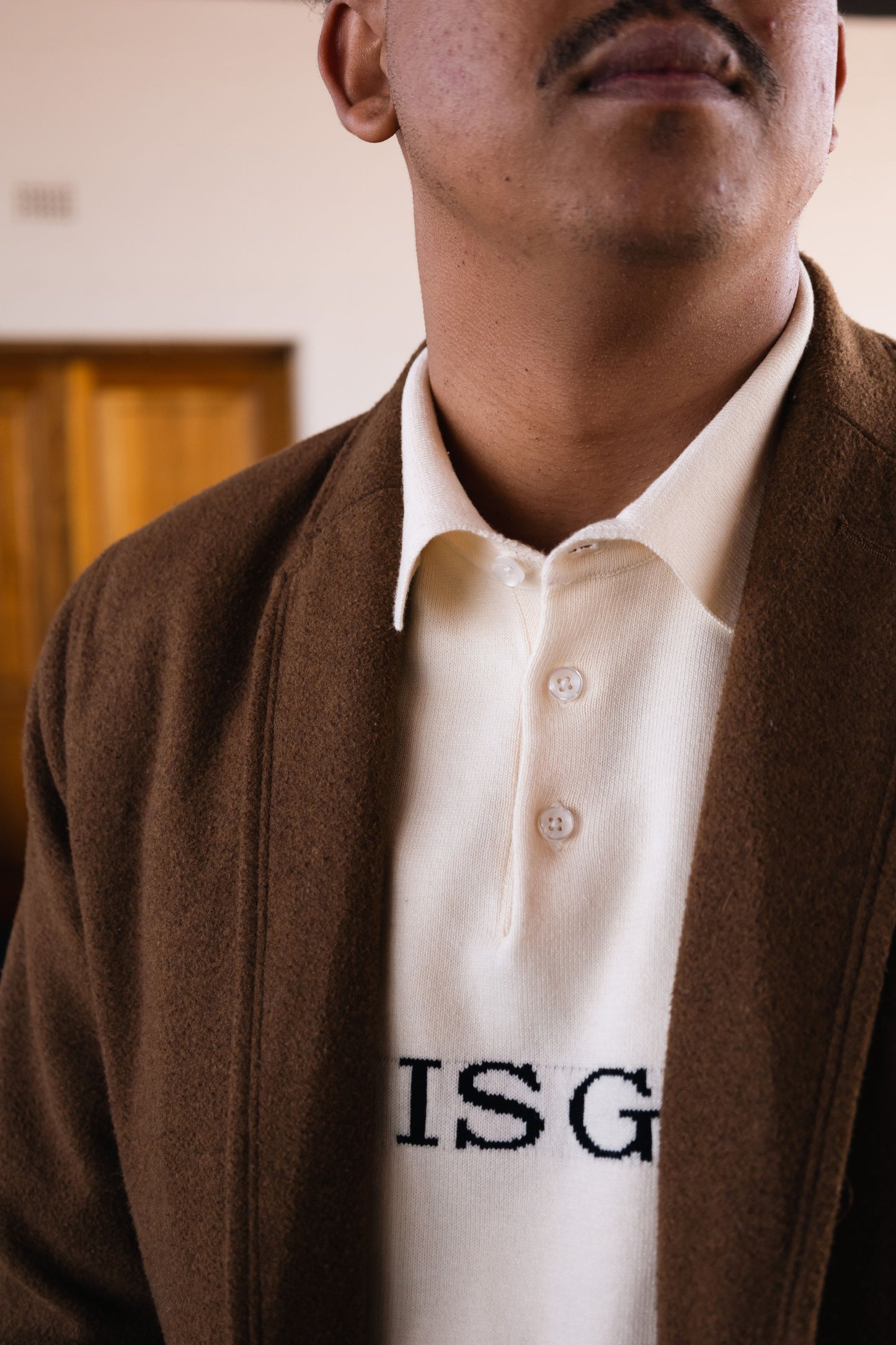 Long Sleeve Knitted Polo